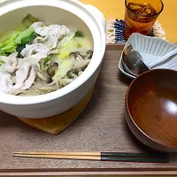 Snapdishの料理写真:梅酒とひとり鍋|HOTATEさん