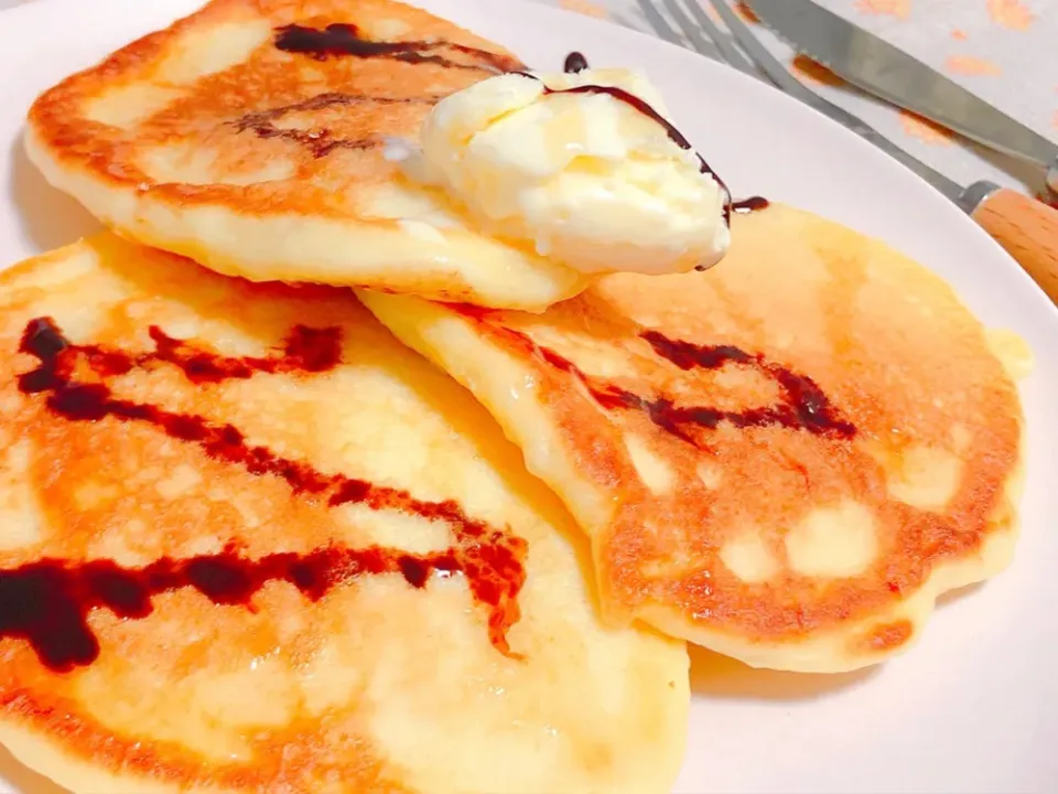 豆腐＆餅でもちもちパンケーキ🥞|はらぺこちゃんさん