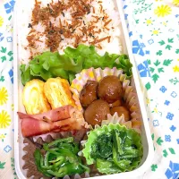 11.4☆旦那弁当
ミートボール
卵焼き
エノキのベーコン巻
無限ピーマン
ほうれん草のマヨ和え|のん∞さん