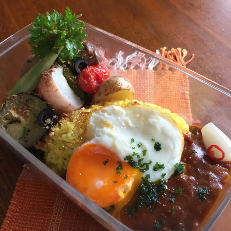 カレーライスに色々野菜添え|Kさん