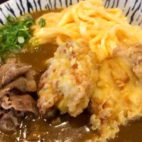 Snapdishの料理写真:とり天釜あつ玉カレー|saeさん