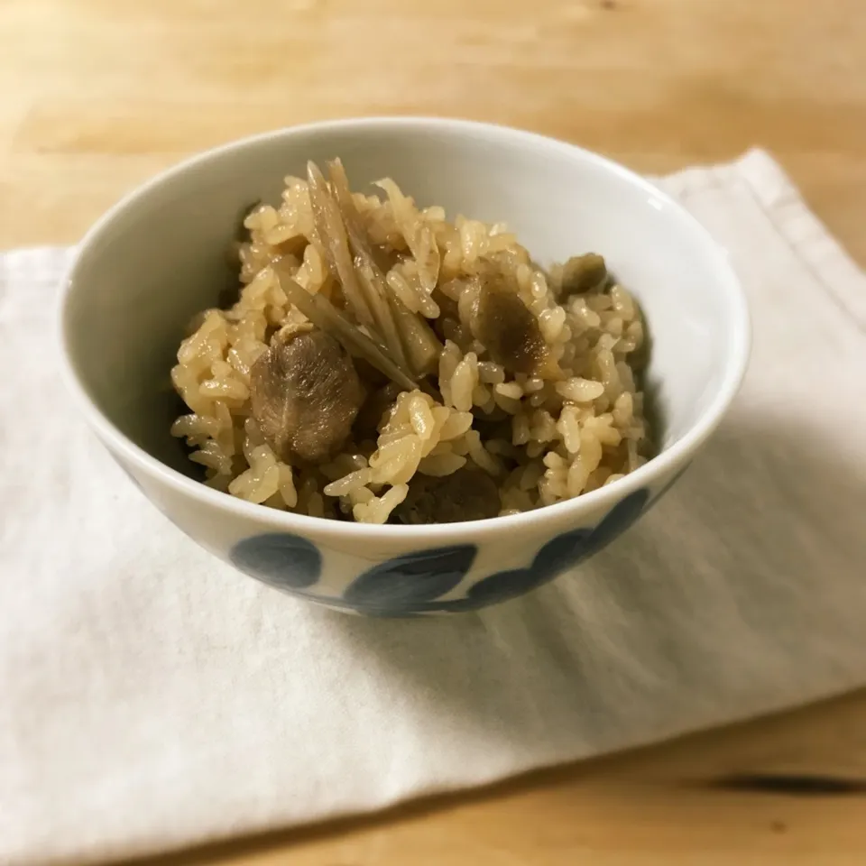 たっぷり新ごぼうと鶏肉の炊き込みご飯♩|naocoさん