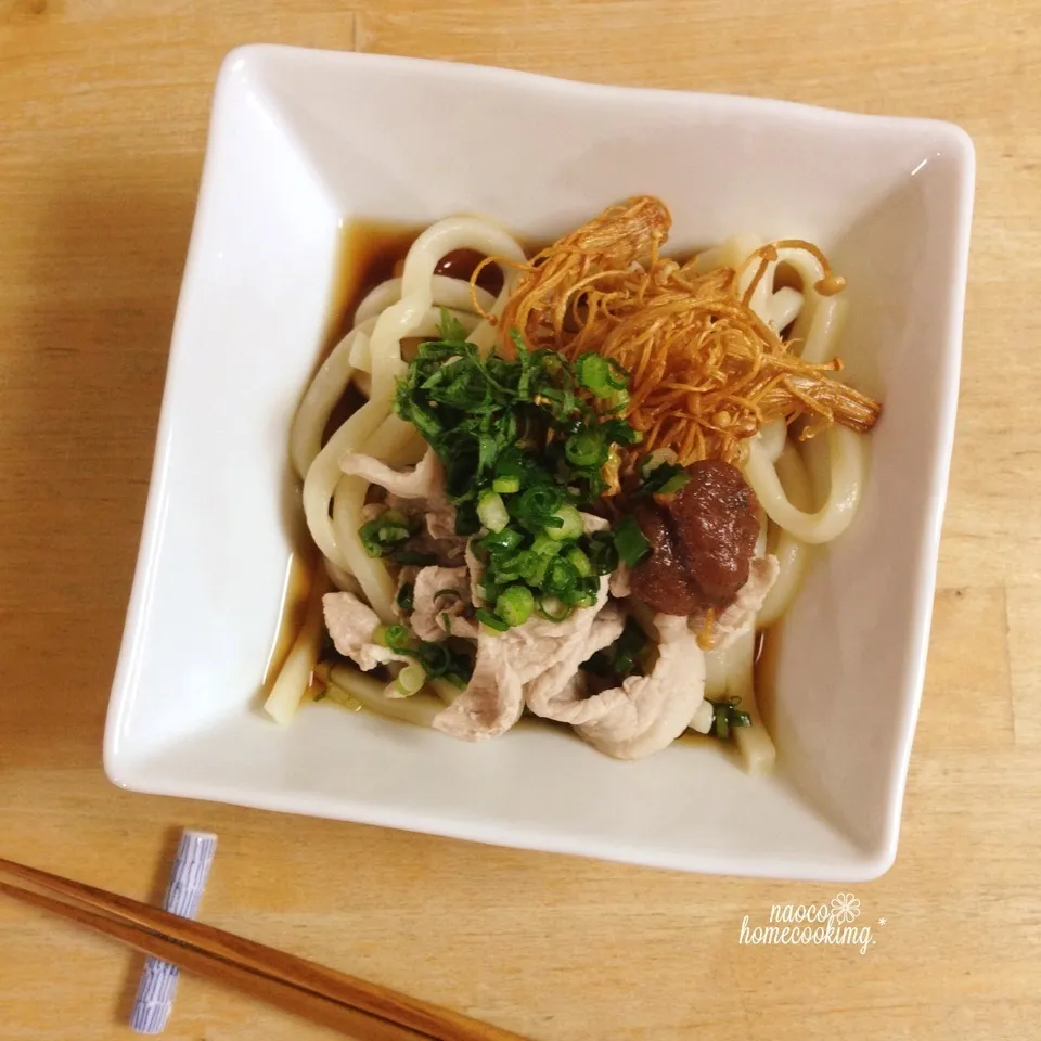 トッピングにもおいしぃ♪カリカリえのきの ぶっかけうどん|naocoさん