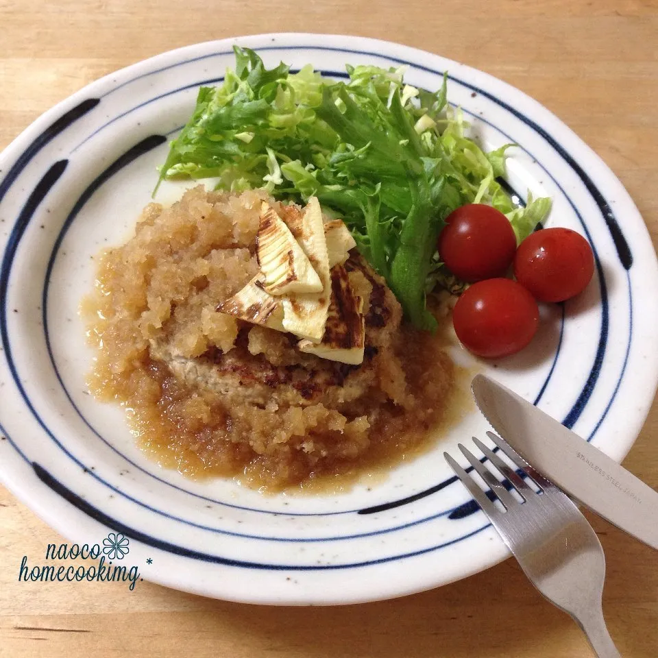 カロリーオフでボリュームあり！みぞれ煮豆腐ハンバーグ＆焼き筍|naocoさん