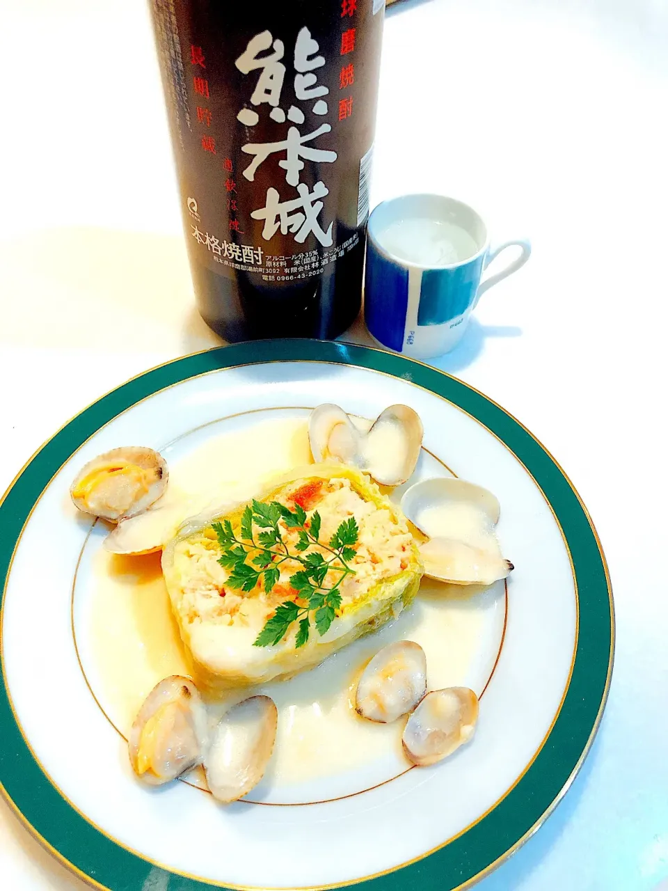 Snapdishの料理写真:本格焼酎熊本城に合う料理を作る|クリスマスローズさん