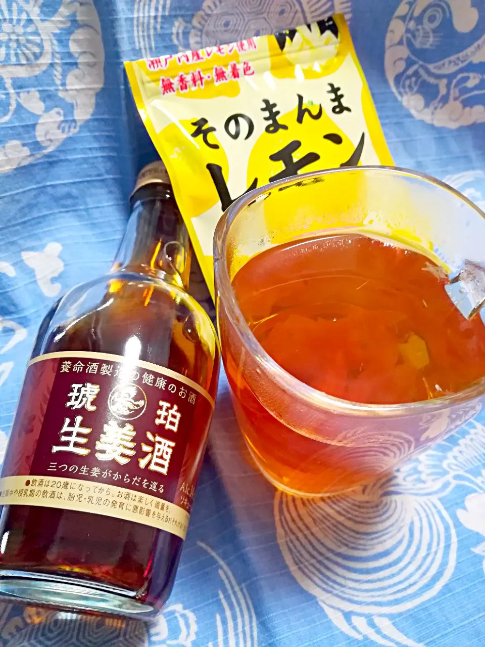 alcohol #ゆずが入ってたので #手抜きで #お湯割 #養命酒|tamakiさん