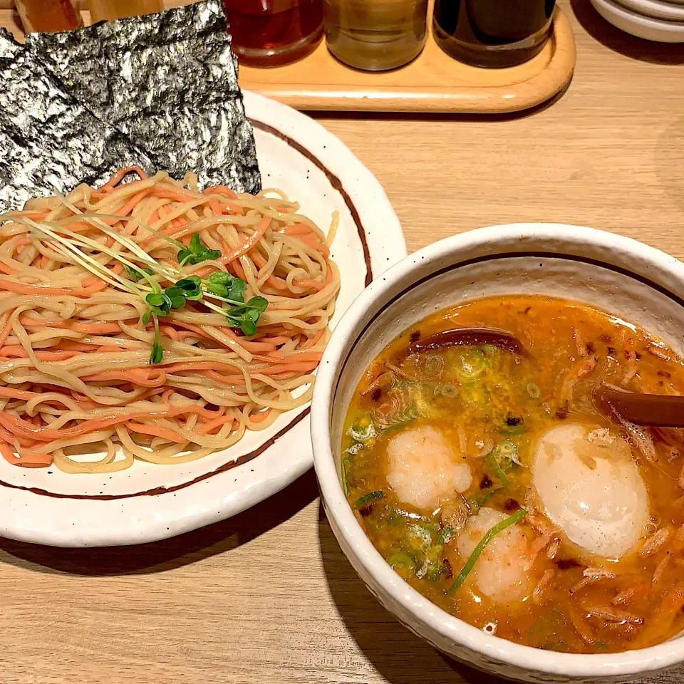 紅白エビつけ麺(◍•ڡ•◍)❤|いつみさん