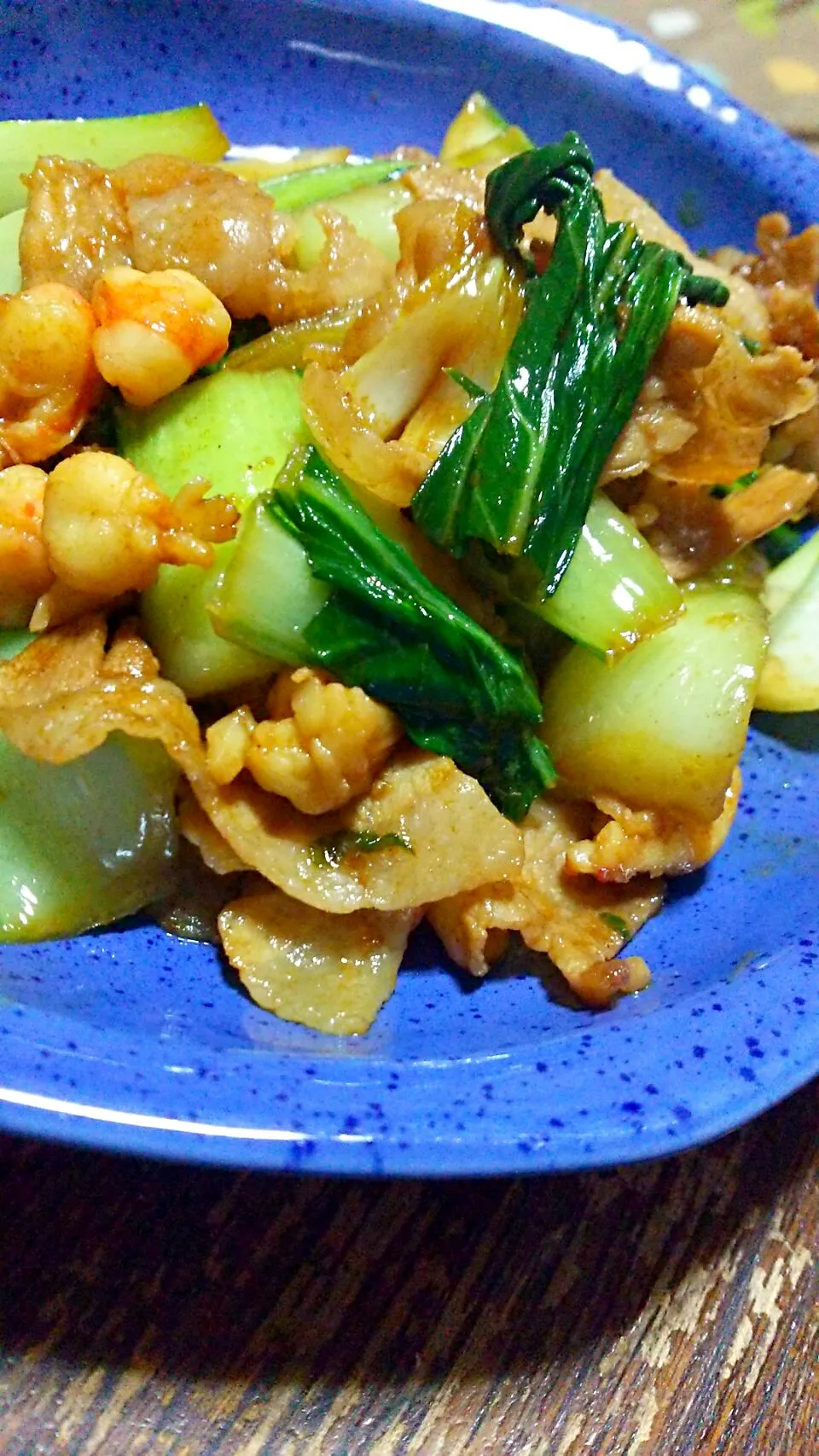 豚バラとエビとチンゲン菜の甜麺醤炒め✨|naokiさん