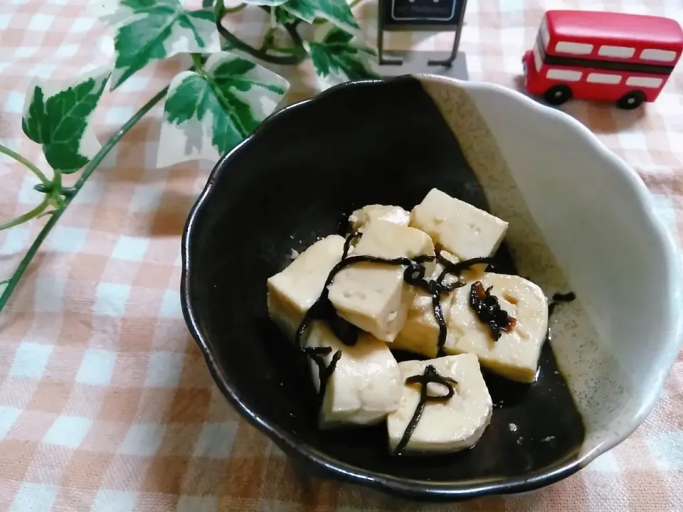 豆腐の塩昆布和え|花ママさん