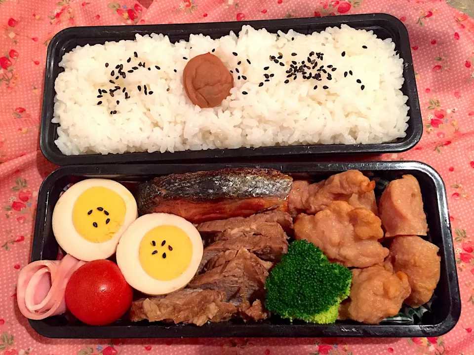 Snapdishの料理写真:2018年12月6日旦那さんのお弁当🍱👨‍✈️👨‍🔧💪🏼❤️🤟😘💋💗|Kodomo Cookingさん