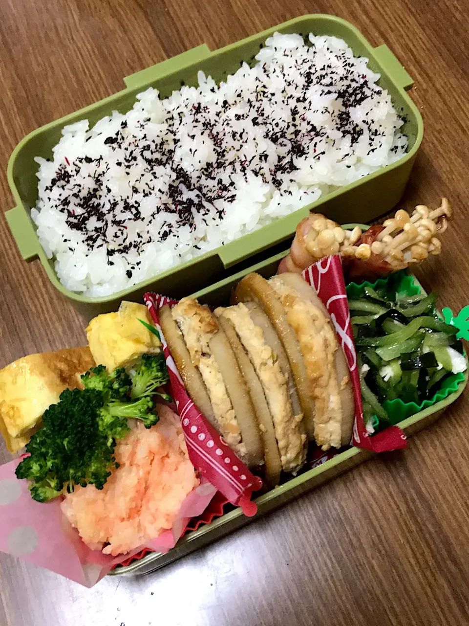 中３男子弁当♡蓮根はさみ焼き|utaさん