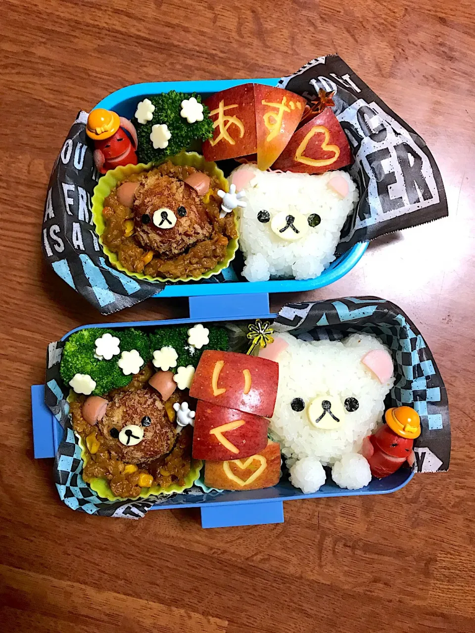 Snapdishの料理写真:リラックマ&コリラックマ弁当♡|かなさん