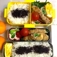 Snapdishの料理写真:20181206 お弁当🍱
肉巻きインゲンと卵焼き、長芋炒めなどです。|えすてるんさん