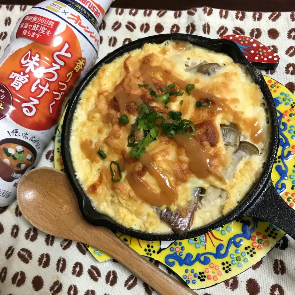 鮭とキノコの豆腐味噌グラタン|あさかさん