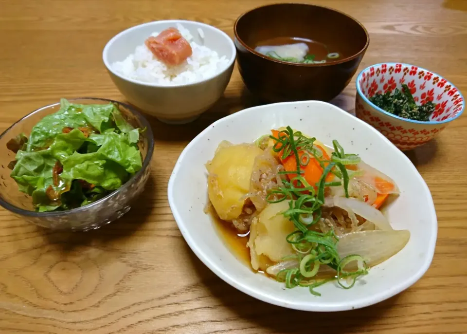 Snapdishの料理写真:『甘酒で肉じゃがライスポットで🎶』|seri-chanさん