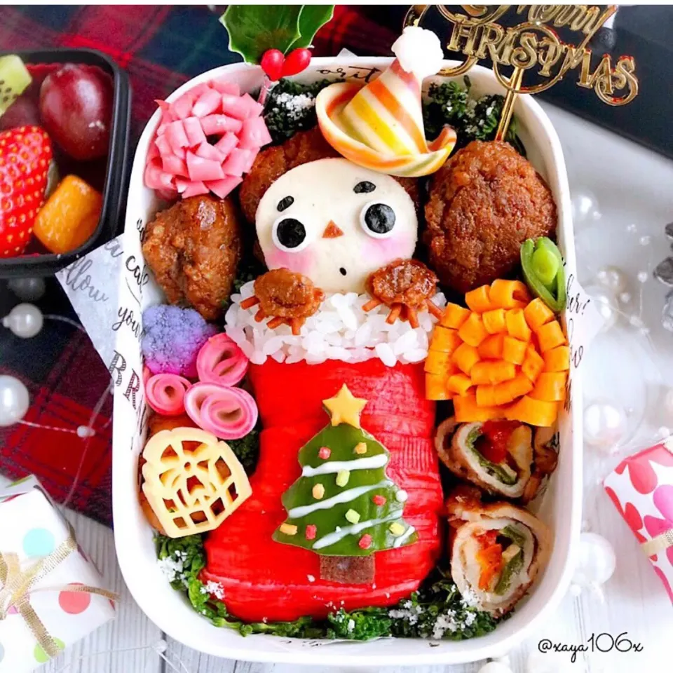 チェブラーシカのクリスマス弁当🎄|あーたんさん