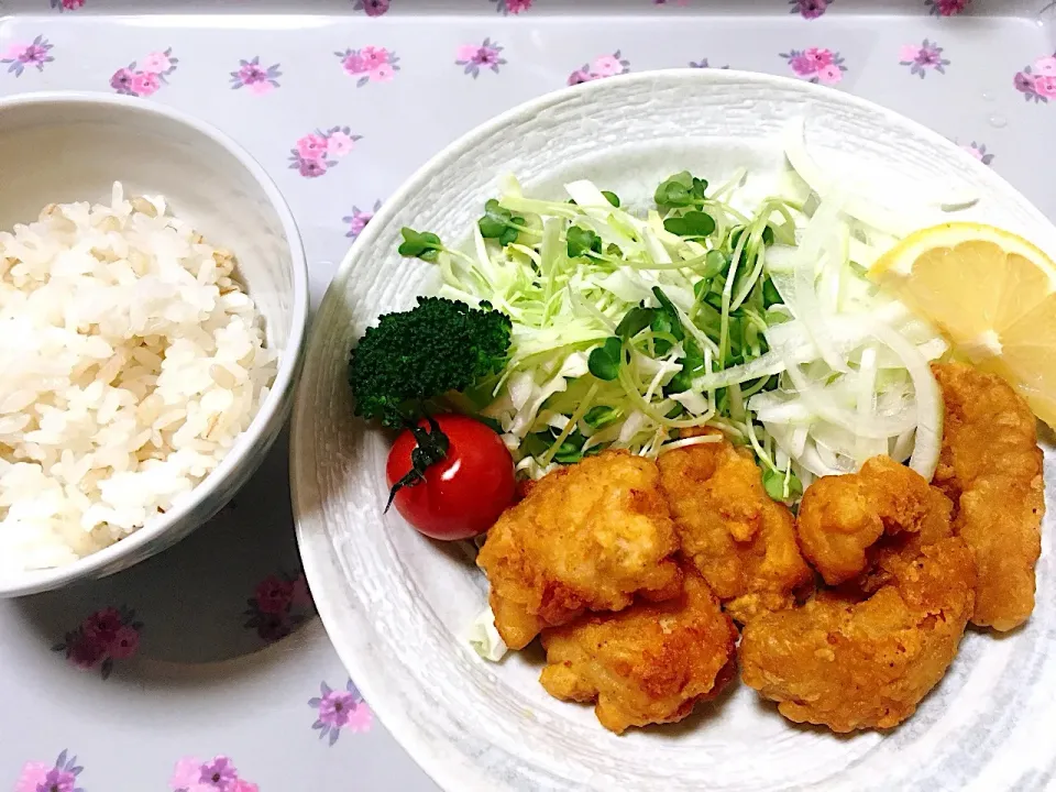 ミノとシマチョウと鶏むねの唐揚げ🍗|くろねこっく🐈‍⬛さん