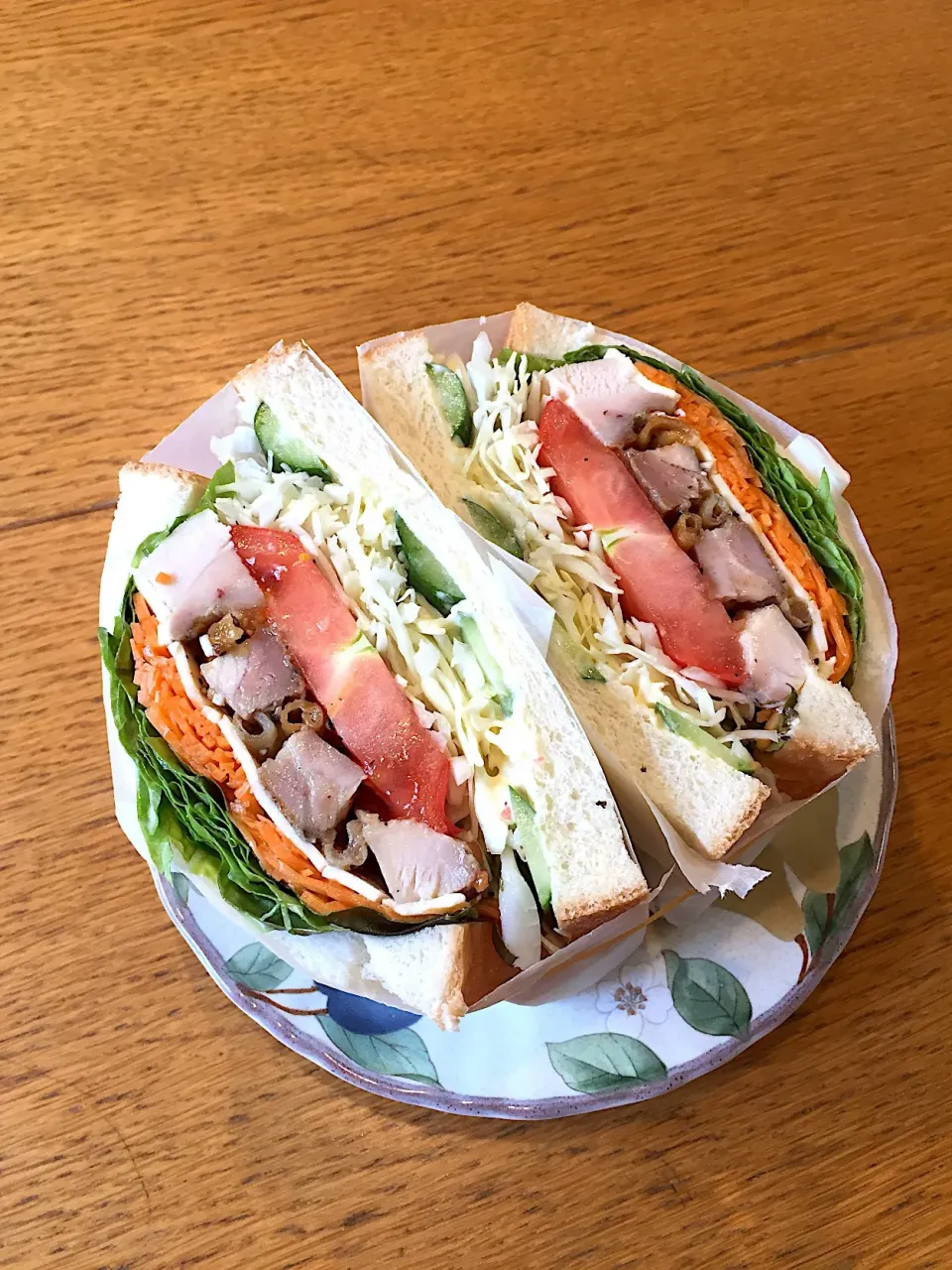 娘ちゃん塾弁当  わんぱくサンド  チキンハニーマスタード|まつださんさん