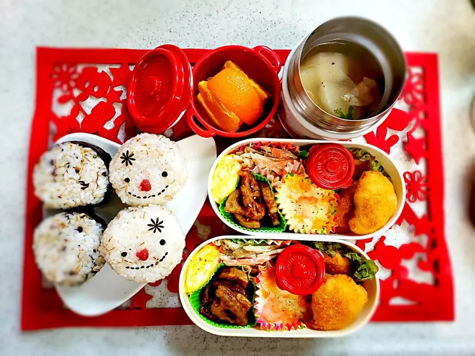 スノーマンおにぎり🍙de
お弁当|かのりさん