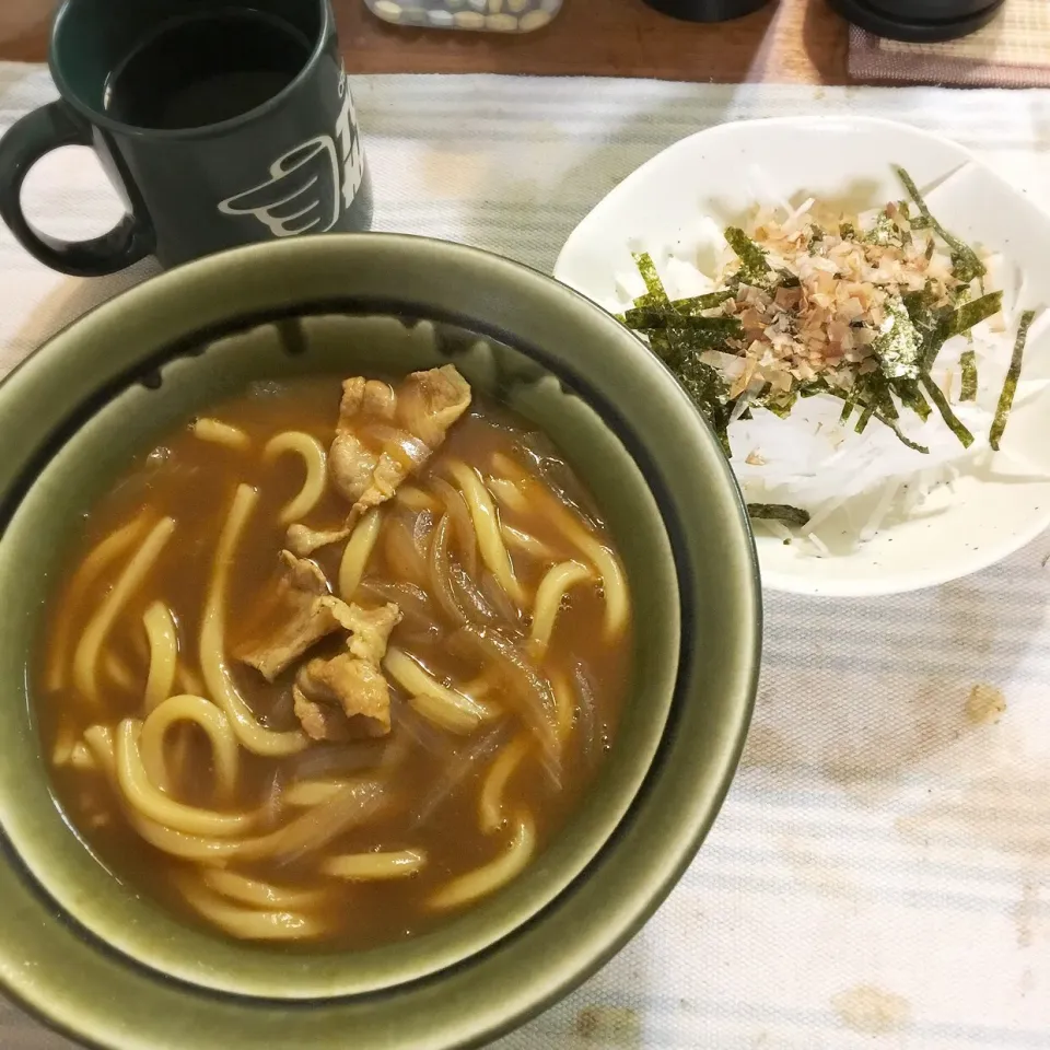 晩ごはん、カレーうどん|konjironさん