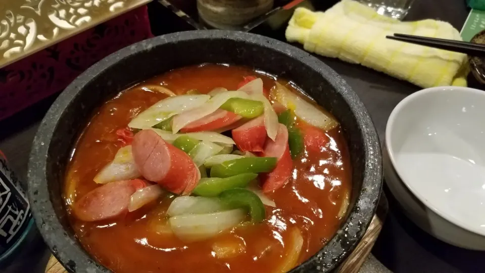 Snapdishの料理写真:石焼きあんかけスパゲッティー|Morito Kamiyaさん