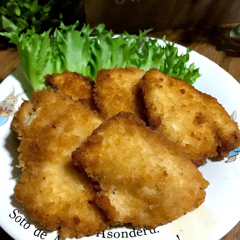 ある日の夕食♪かおちゃんの和風チキンカツ💕|あやちゃんママさん