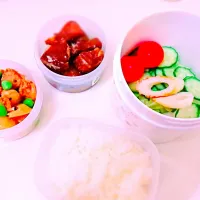 Snapdishの料理写真:#夜勤飯　 #作り置き弁当　 #枝豆|ゆーきさん