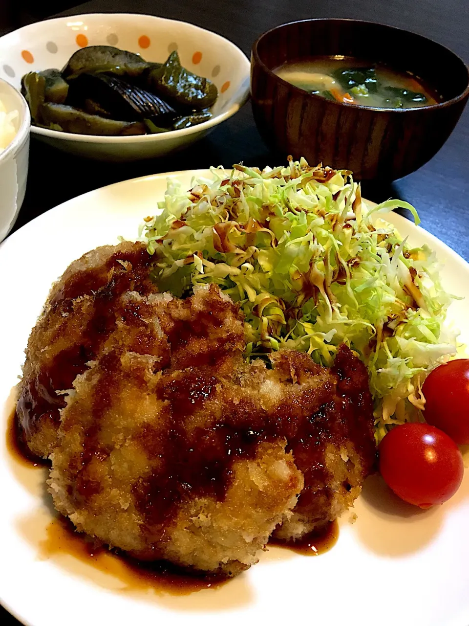 とんかつの晩ご飯|mikaさん