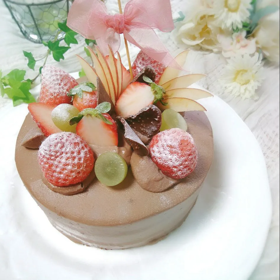 娘12歳お誕生日おめでとう🎉の苺🍓の濃厚生チョコクリームバースデーケーキ🎂|sakurakoさん