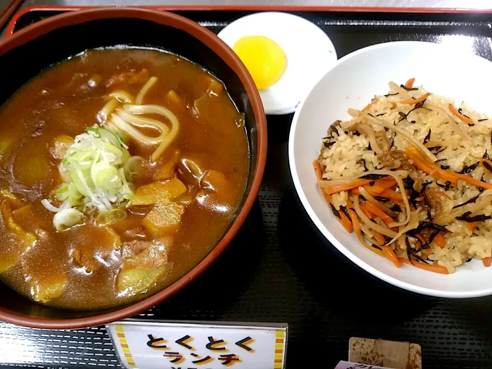 カレー南蛮＆かやくごはんセット|nyama1さん