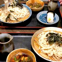 Snapdishの料理写真:鴨せいろ&天むす|mmさん