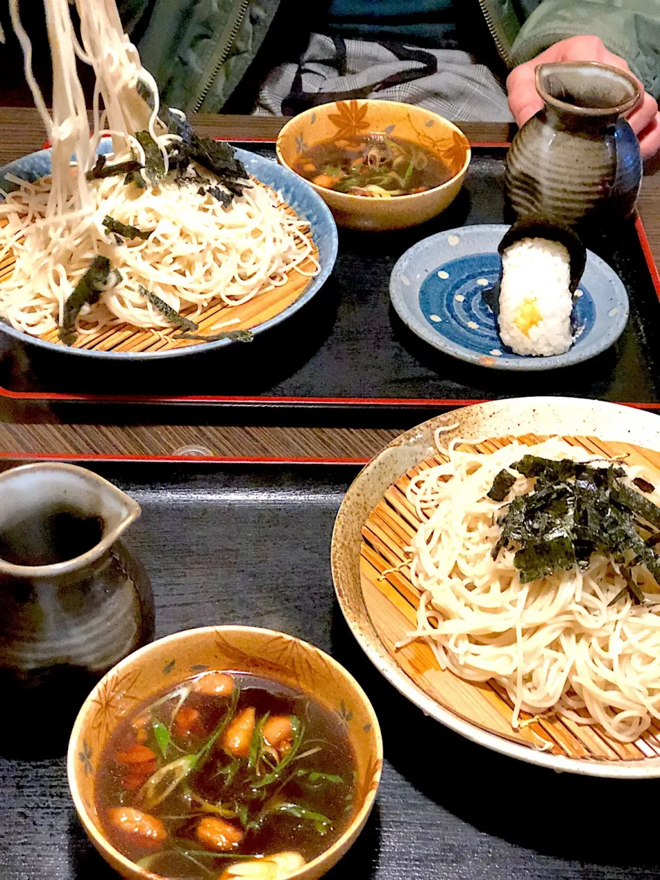 Snapdishの料理写真:鴨せいろ&天むす|mmさん