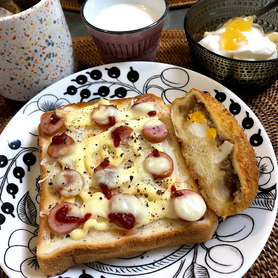 Snapdishの料理写真:朝ごぱん(ﾟ∀ﾟ)|nao子さん