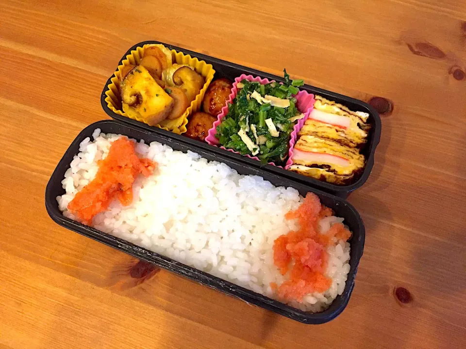 Snapdishの料理写真:キノコカレー炒め弁当|Emi Mikadoさん