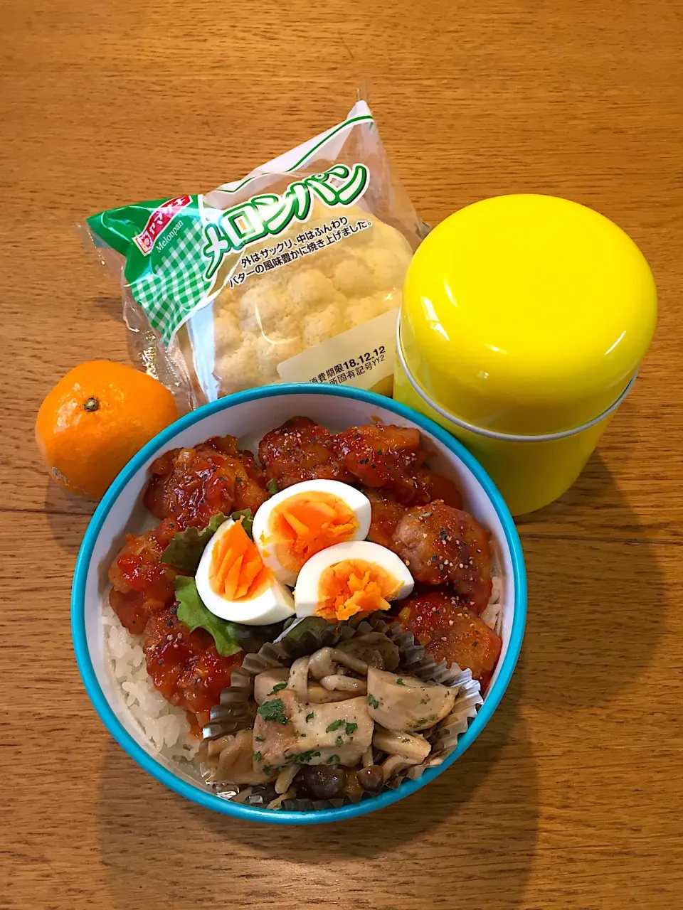 高校生息子のお弁当  鶏チリ丼&豚汁|まつださんさん