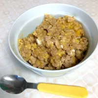 鶏そぼろ卵とじ丼|ゆべしさん