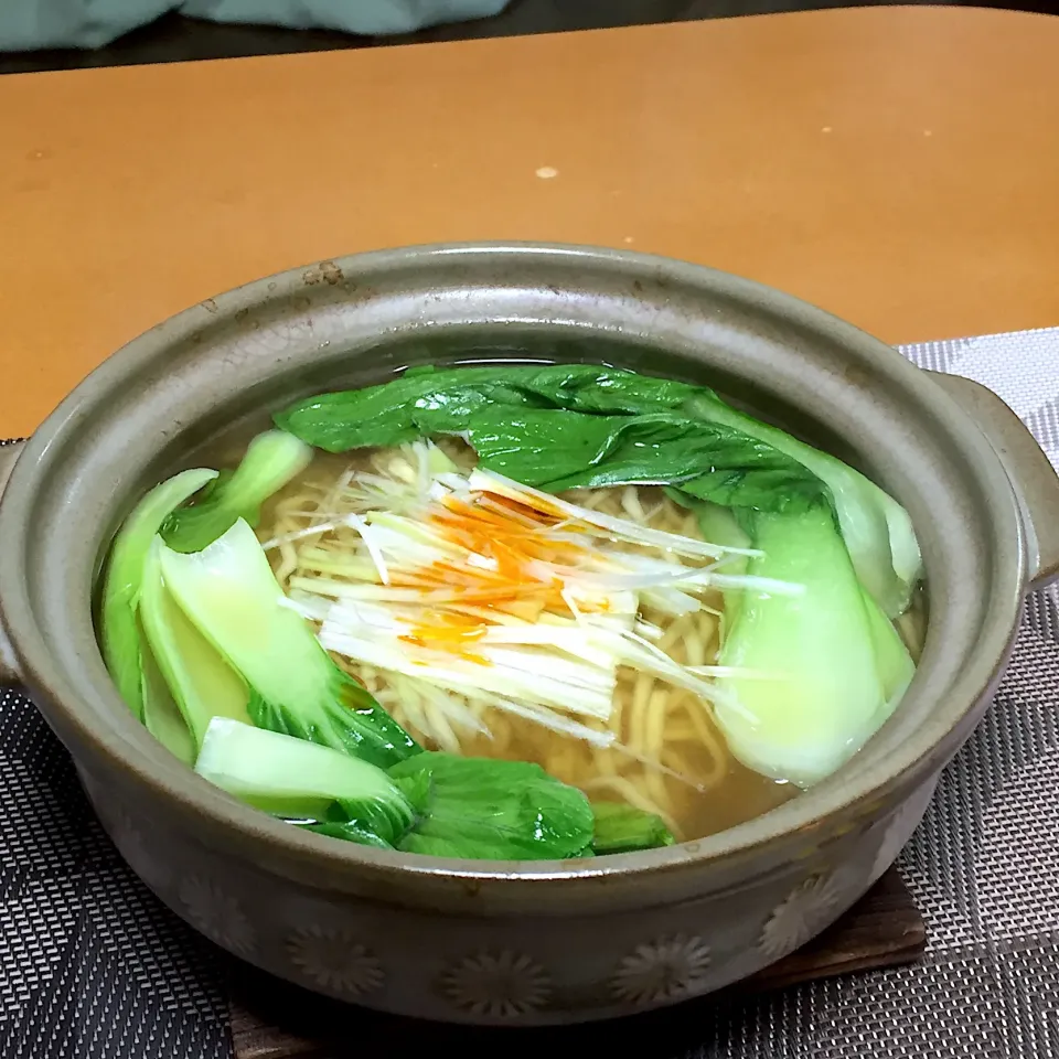 昨晩の鶏塩鍋のスープでラーメン!  (^-^)|Kei Satoさん