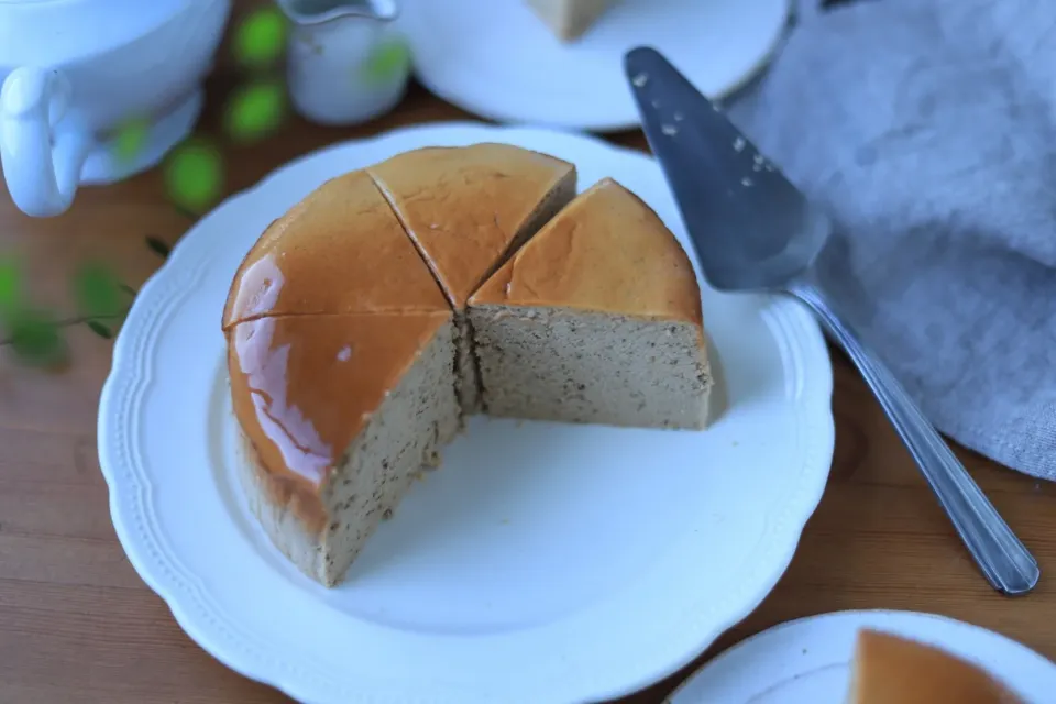 Snapdishの料理写真:紅茶スフレチーズケーキ|みえさん