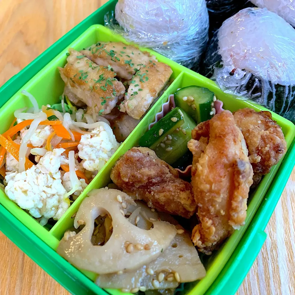 Snapdishの料理写真:2018.12.12  高2球児弁当～豚ロースバタぽん焼き|Loackerさん