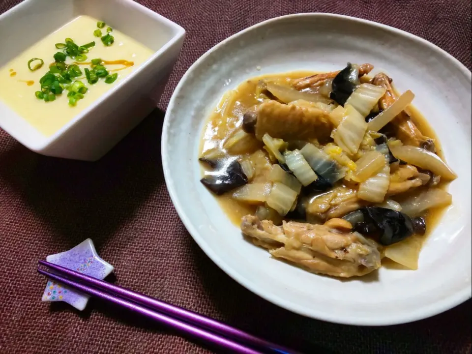 白菜と鶏手羽中のオイスター煮|真希さん