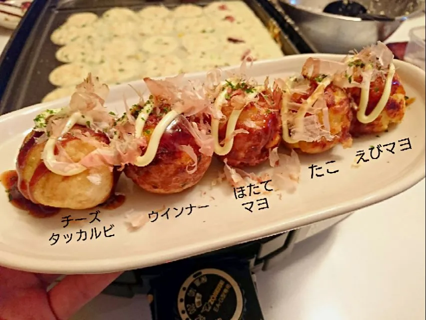 Snapdishの料理写真:バラエティたこ焼き♡|glutton_maaさん