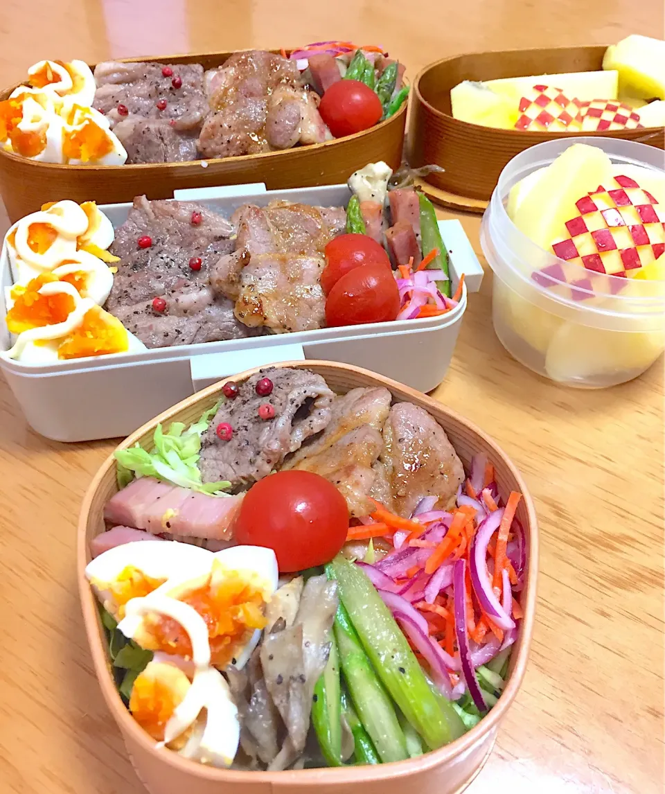 家族お弁当🍱ヾ(*´▽｀*)ﾉ💜
🐮🐷焼肉弁当🙆‍♀️💮|ふみぃさん