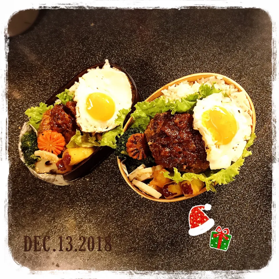 12/13 ☺︎☺︎ チーズinハンバーグ弁当☆|jon2さん