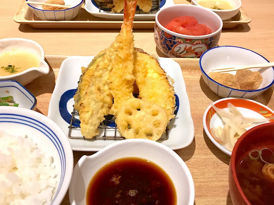 天ぷら御膳 明太子食べ放題💓嬉しい😆|ナナさん