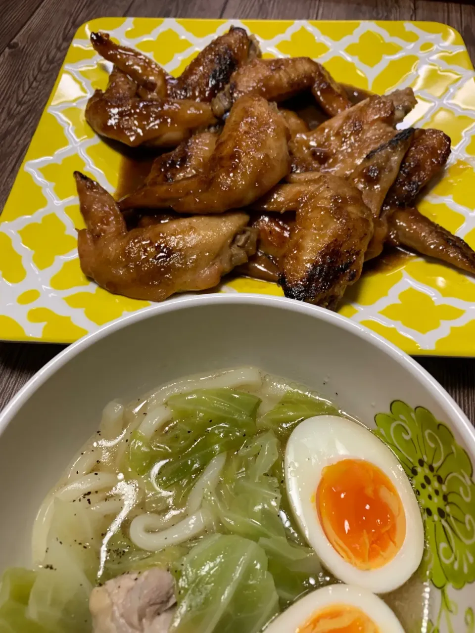 鶏塩うどん☆手羽先の甘辛煮|MEGUMIさん