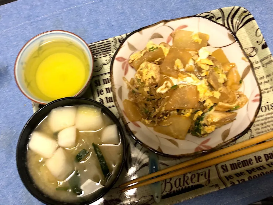 とり大根の煮物と粕汁 #冷蔵庫の余り物 #実家の野菜|alisa.nさん