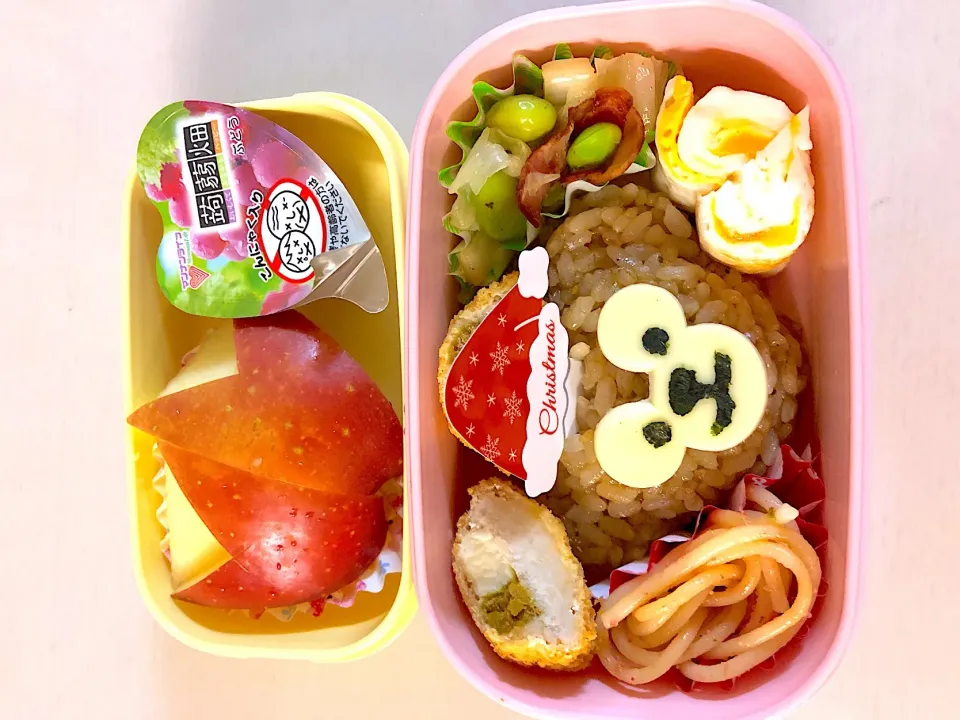 #幼稚園弁当 #ダッフィ #クリスマス弁当|なぽちんさん