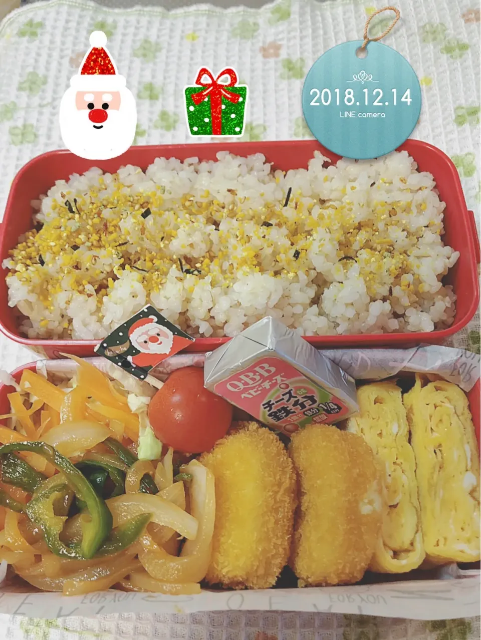 Snapdishの料理写真:コーンクリームコロッケ弁当|harutomomamaさん