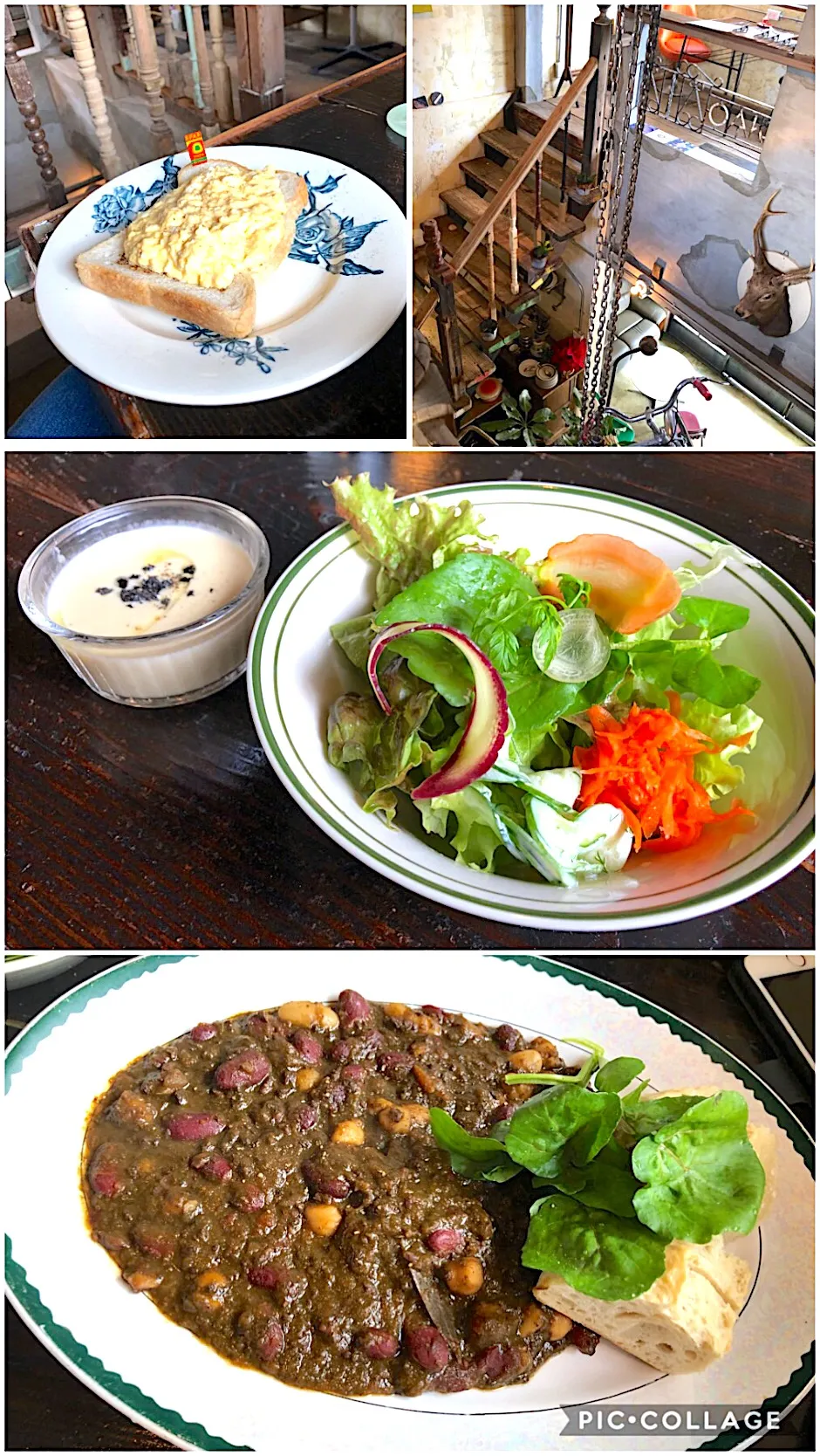 ムスメとのlunch♡豆のスパイシーカレーᵃⁿᵈ  🥪タマゴサンド|ma-ko omaさん