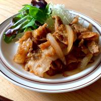 豚バラのにんにく醤油炒め